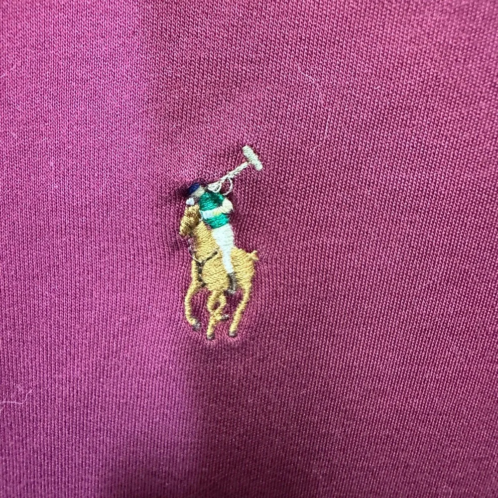 Polo Ralph Lauren Mens XL Classic Fit Long Sleeve Polo Shirt Burgundy Maroon